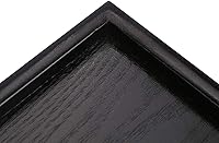 Vista 7 de Bandeja de té con forma rectangular de madera maciza versátil para té, café, aperitivos, comidas, bandeja para servir, platos de restaurante