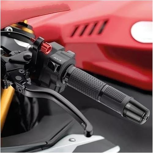 Miniatura 2 de Para Yamaha YZF R6S YZF R6 YZF-R1 YZF R1 motocicleta 78 pulgadas 0.866 in manillar manillar extremos agarres tapa tapones de peso (color rojo