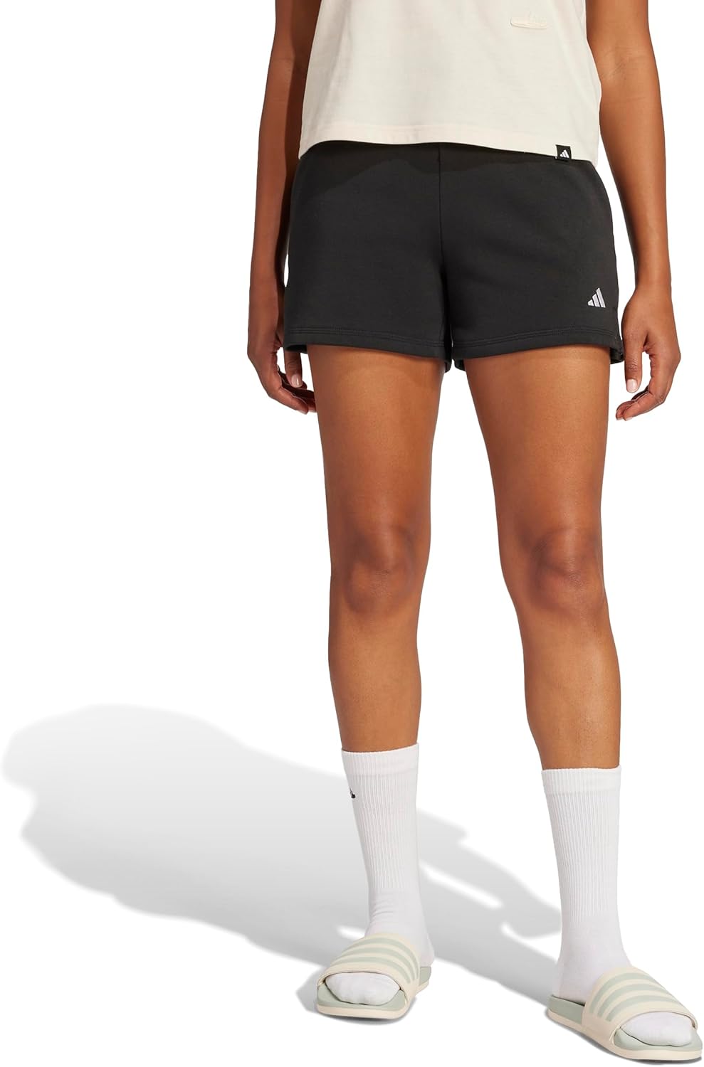 Adidas Womens Essentials Small Logo Feel Cozy Shorts