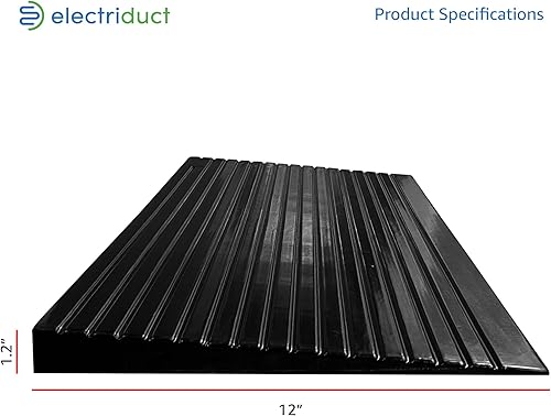 Vista 10 de Electriduct Rampa para silla de ruedas de goma antideslizante de 2 pulgadas para accesibilidad, uso con sillas de ruedas, scooters de movilidad