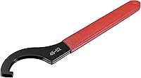 Vista 11 de uxcell Llave inglesa de gancho C portabrocas para tuerca redonda de 1.496-1.654 in, con mango antideslizante rojo