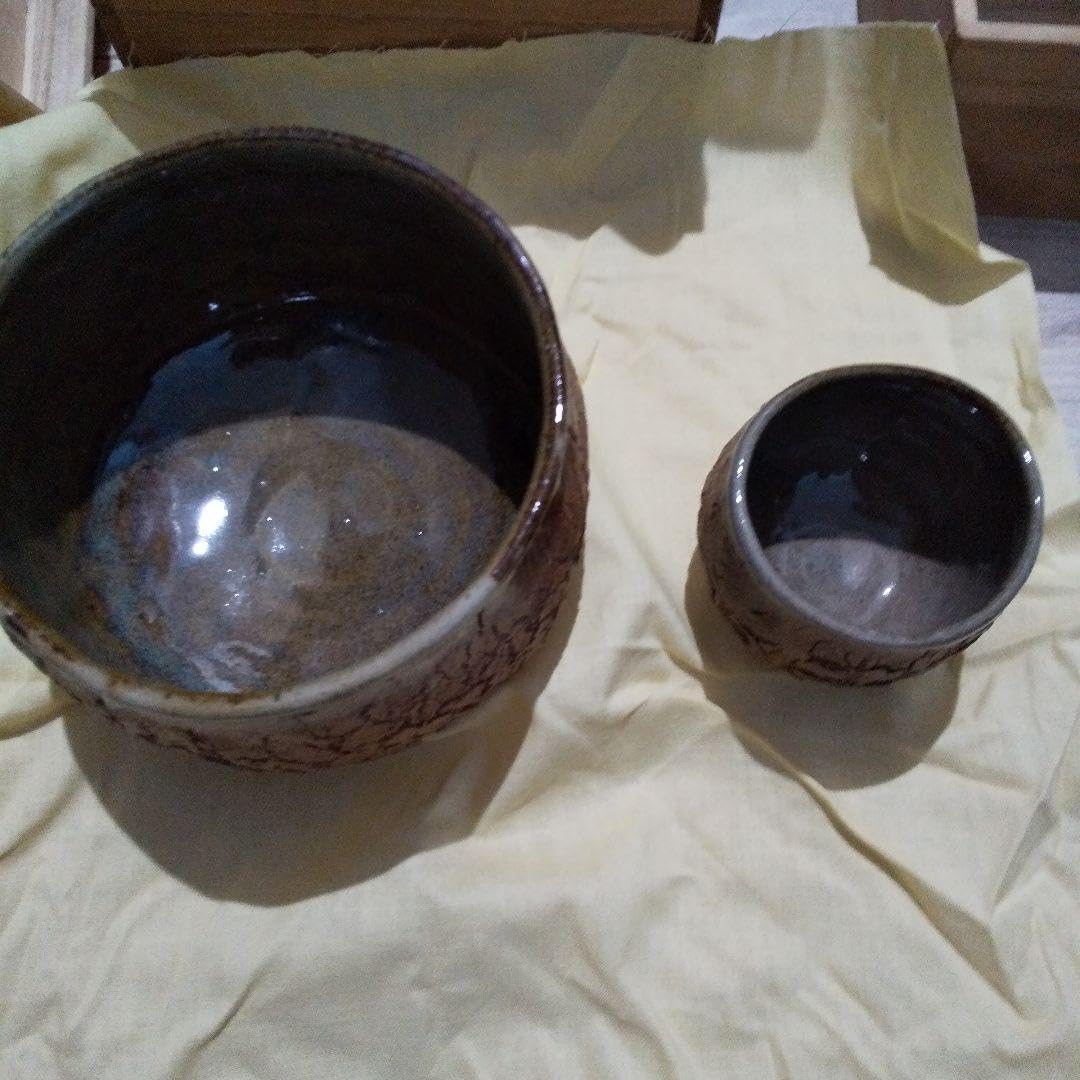 Amazon | 足尾銅焼抹茶茶碗とぐい呑み JB | ノーブランド品 | 抹茶碗