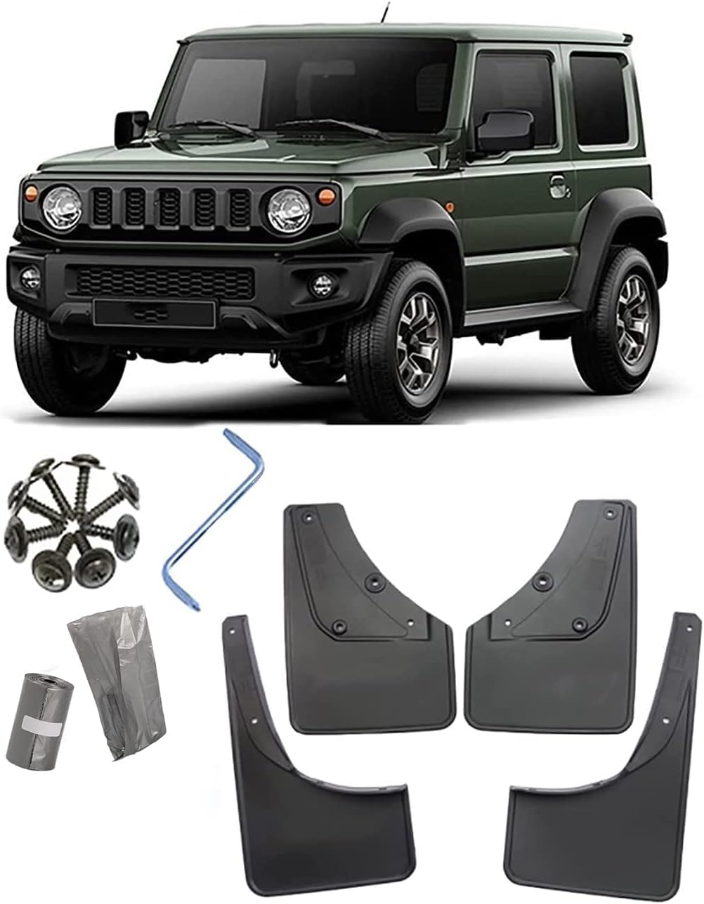 Plkashuc Normal Mud Flaps Car Mudguards For Suzuki Jimny Jb64 Jb74 2019-2023.