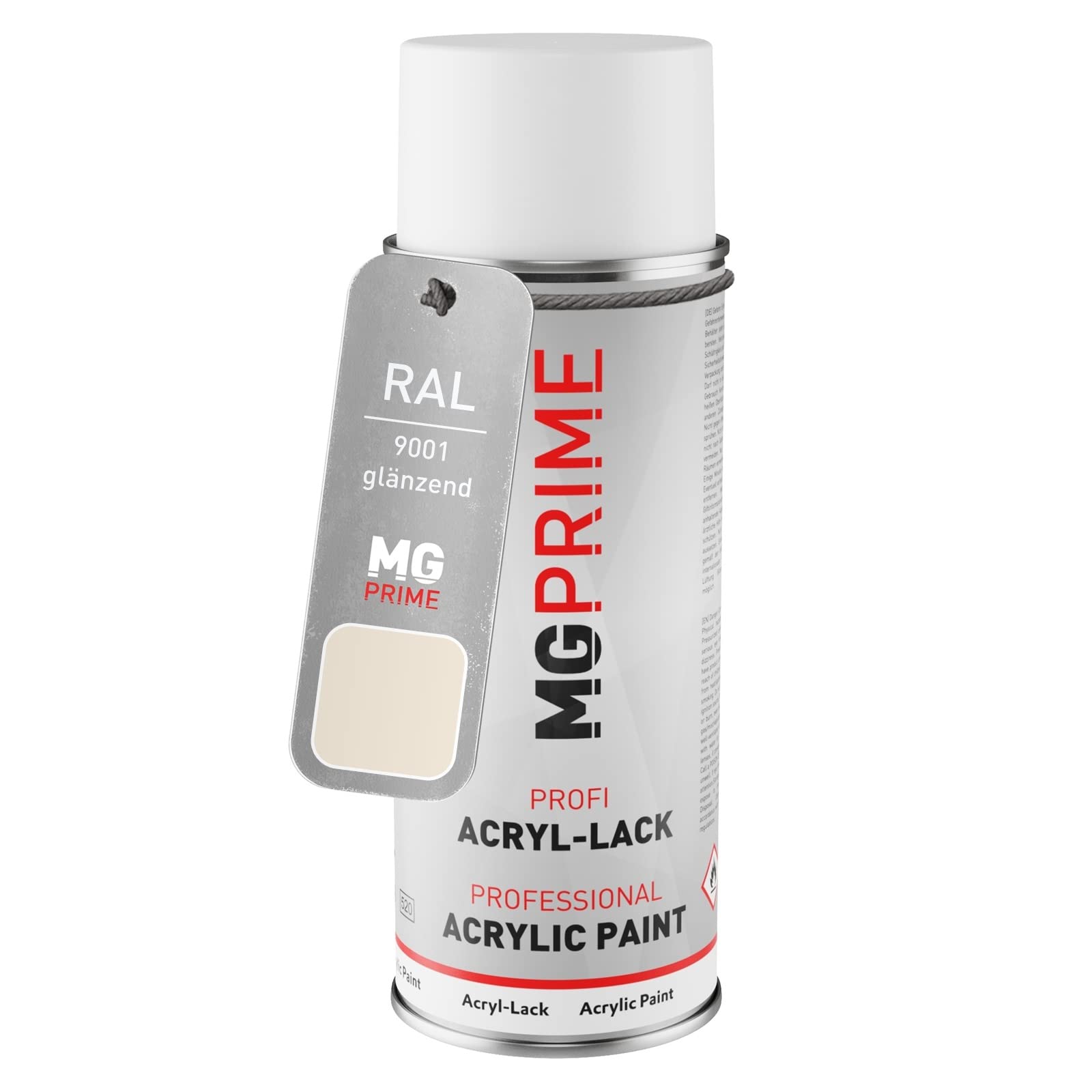 MG PRIME RAL 9001 Cream/Cremeweiss Spray can 400 ml glossy quick-drying