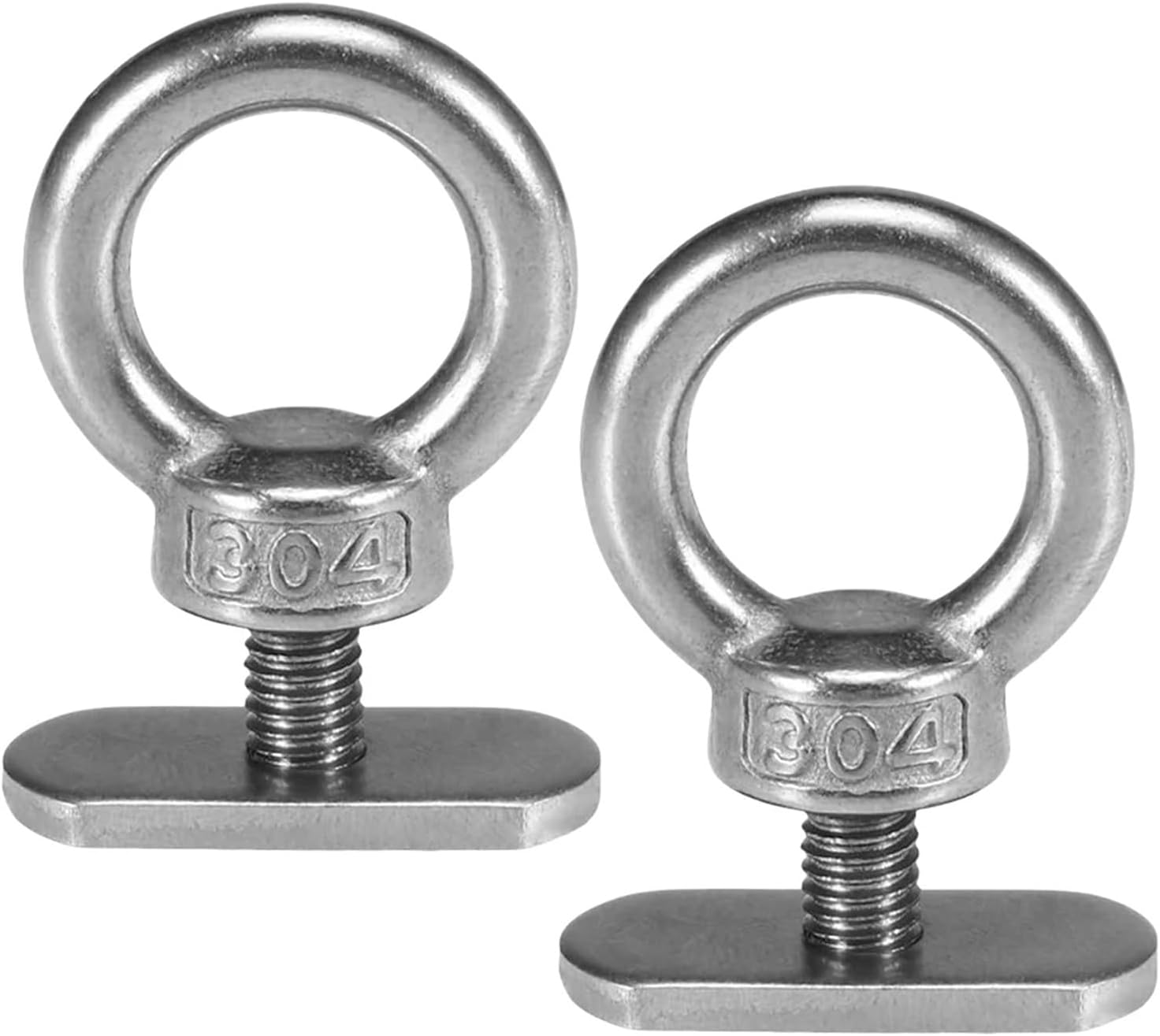 Kayak Track Mount Accessories 20pcs Stainless Steel Track Mount Tie Up Eyelet Kayaking Mounting Replacement Kit Kayak Down Eye Bolt for Accessories for Canoe Boat