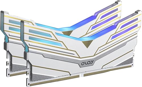OLOy DDR4 RAM 64 GB (2 x 32 GB) Warhawk Aura Sync RGB 3200 MHz CL16 1.35V 288-Pin Desktop Gaming UDIMM (MD4U3232161DCWDA)