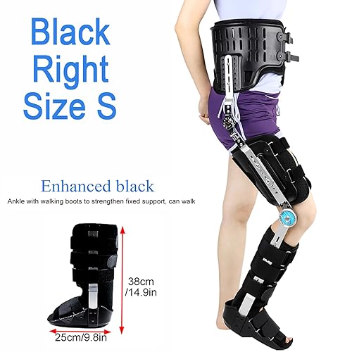 Miniatura 7 de Ortesis de cadera, rodilla, tobillo, pie, ortopedia con botas para caminar, equipo de rehabilitación de fracturas de cadera, derecho, S