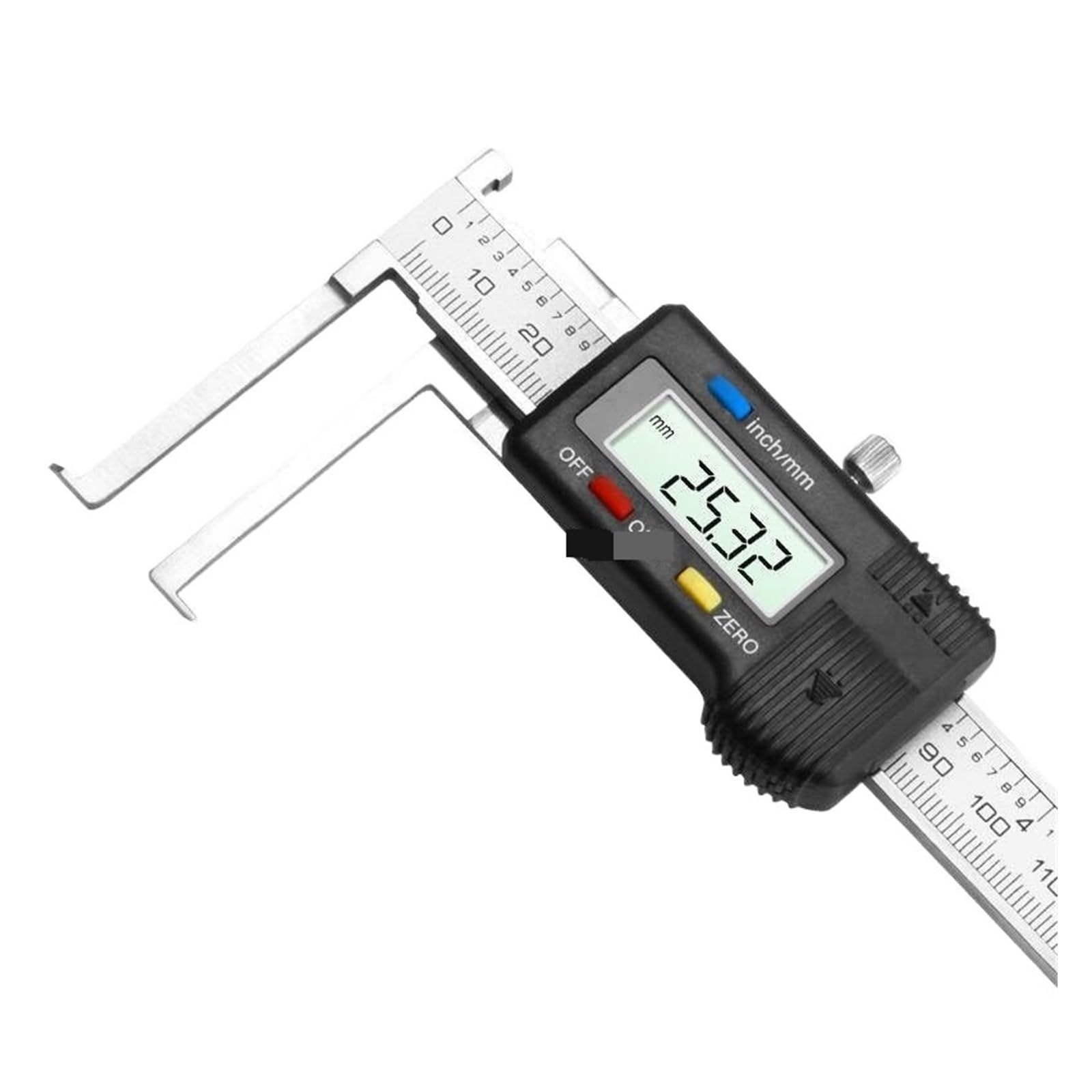 Pies de Rey Calibrador Digital de Ranura Interior 10-150mm, Herramienta medición calibrador Vernier electrónica, Borde