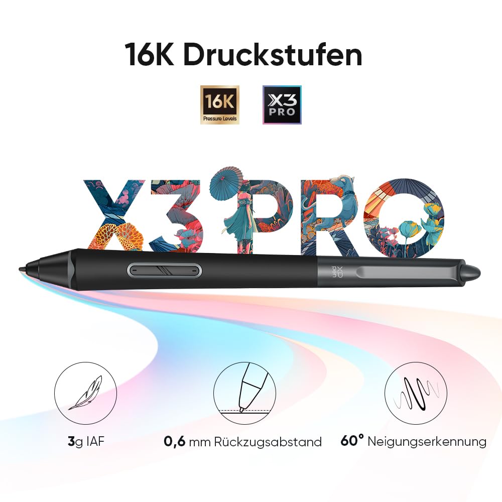 XPPen tablet graficzny Deco Pro MW Gen.2 Bluetooth 5.0, tablet graficzny bez wyświetlacza, 16 K (16384) poziomy ciśnienia, kompatybilny z Windows Chrome OS macOS 10.10, Android 10.0, Linux (9 "x6)