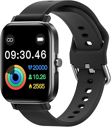 ANCwear Reloj inteligente para hombres y mujeres, reloj de contador de pasos con seguimiento de corazón y sueño, pantalla de 1.83 pulgadas con más