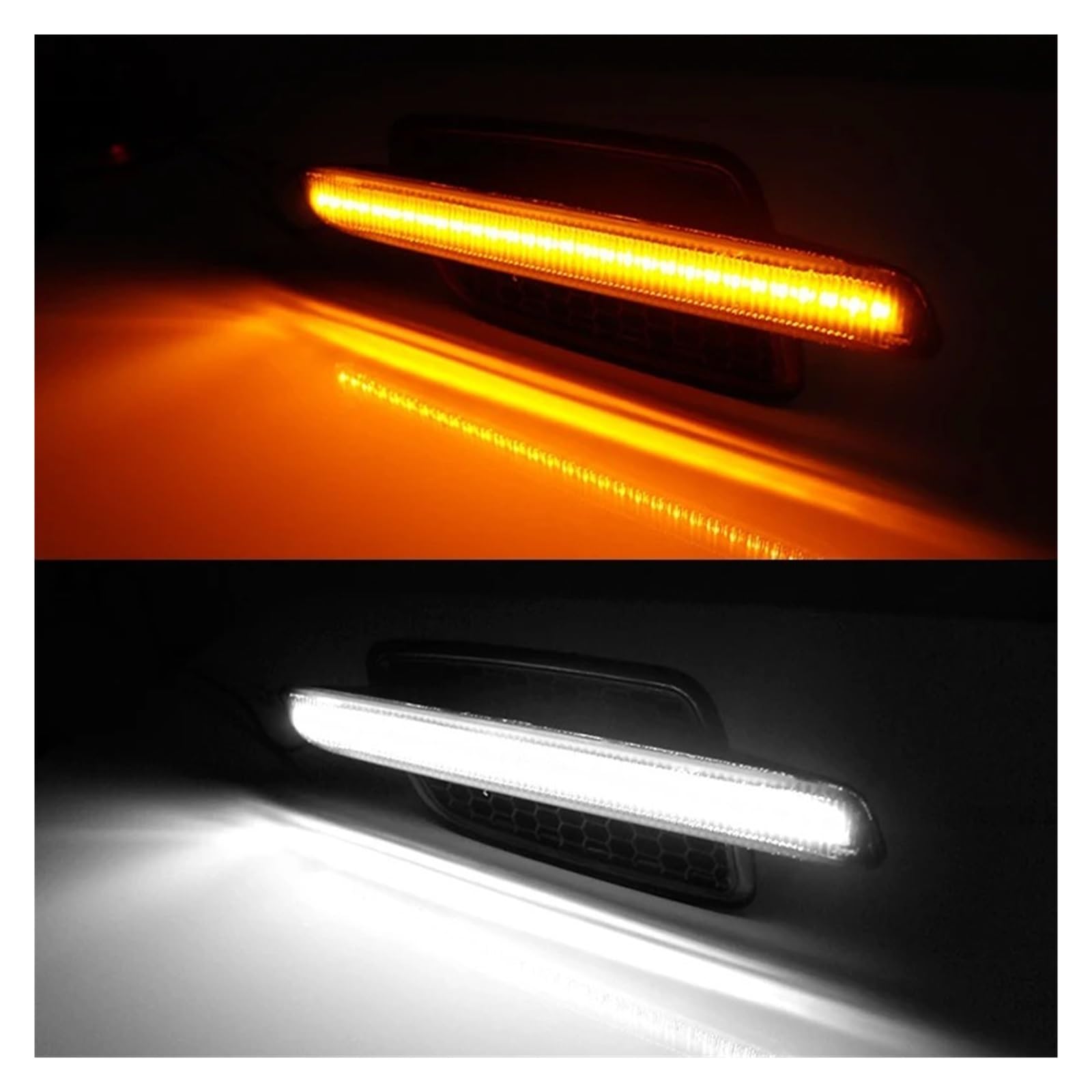 Indicatori Nello Retrovisore Per Pontiac G8 2008-2009 Paraurti Anteriore Luci Di Posizione Laterali A LED Lampade Ambra Luce Direzione/Luci Ingombro DRL T10 12V(White)