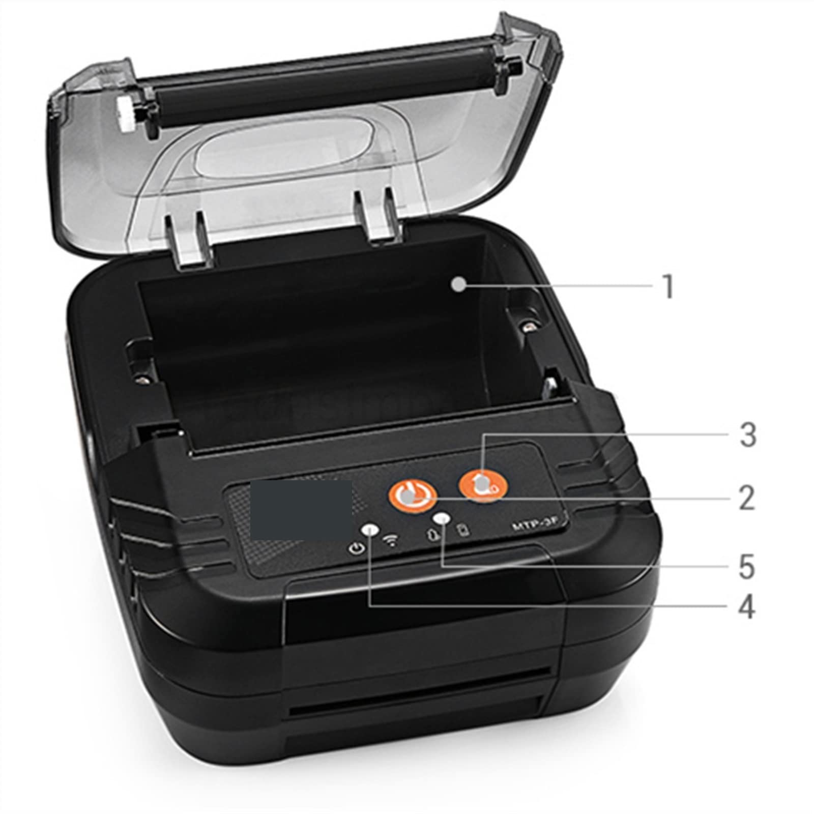 Stampante Palmare Portatile, Stampanti termiche for ricevute Bluetooth portatili wireless da 80 mm SDK gratuito for Android e iOS Nessun bisogno di inchiostro o toner Recibos Impresoras ,per Logo/Imma