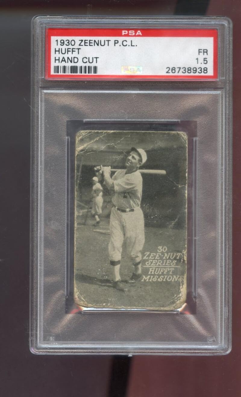 1930 Zeenut Zeenuts Fuzzy Hufft PSA 1.5 Graded Baseball Card Pacific Coast League PCL P.C.L. Mission Reds Missions