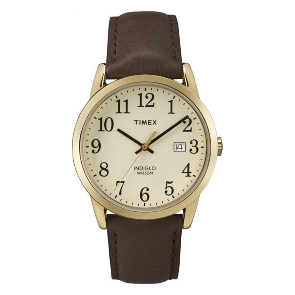 Timex Orologio Uomo Analogico Al Quarzo - Cinturino In Pelle Marrone, Quadrante Nero, Cassa 40mm, TW2P95800
