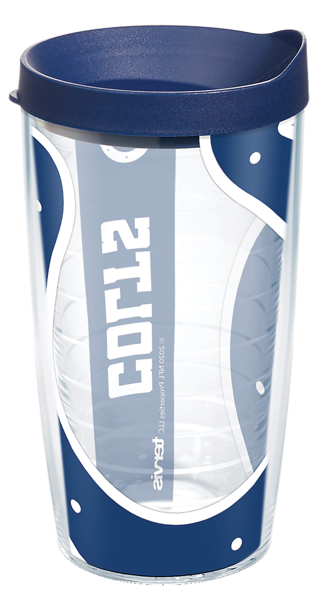 Tervis Made in USA Double Walled NFL Indianapolis Colts Insulated Tumbler Cup Keeps Drinks Cold & Hot, 16oz, Colossal