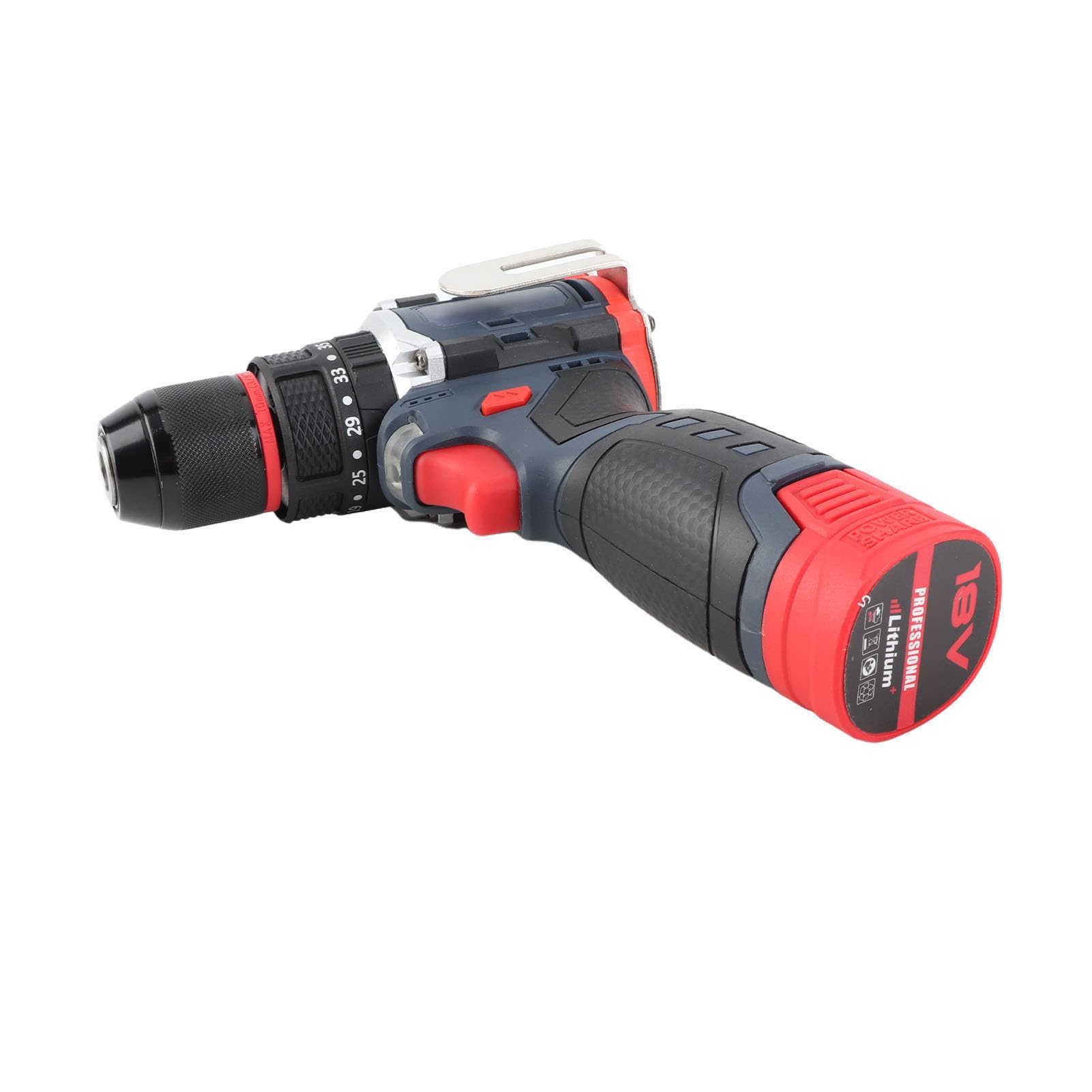 Taladro Inalámbrico de 18 V, Taladro Eléctrico con Motor Sin Escobillas con Torque de 80 NM y Batería de 2000 MAh, para Perforación de Madera, Metal, Cerámica y Mantenimiento (Enchufe europeo)