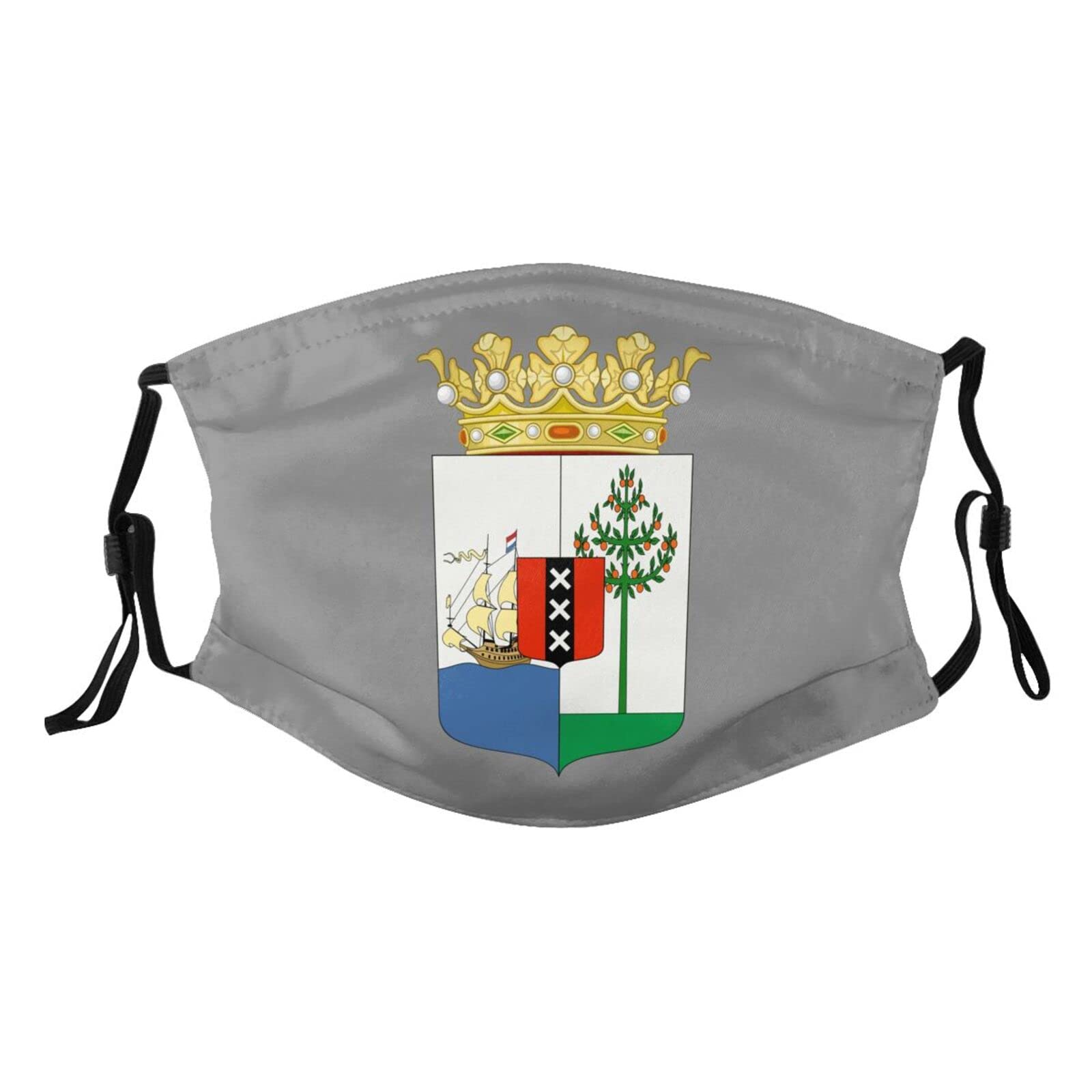 Coat of Arms of Curacao Mask Protect Respiratory System Breathe with Peace of Mind Black