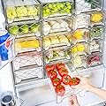 BuonHucs Pantry Organization and Storage, Refrigerator Organizer Bins, Fridge Pull-Out Drawer Containers, Stackable Storage Bins for Kitchen, Cabinet, Closet, Bathroom (2 PACK, 12.6"L x 8"W x 4.4"H)