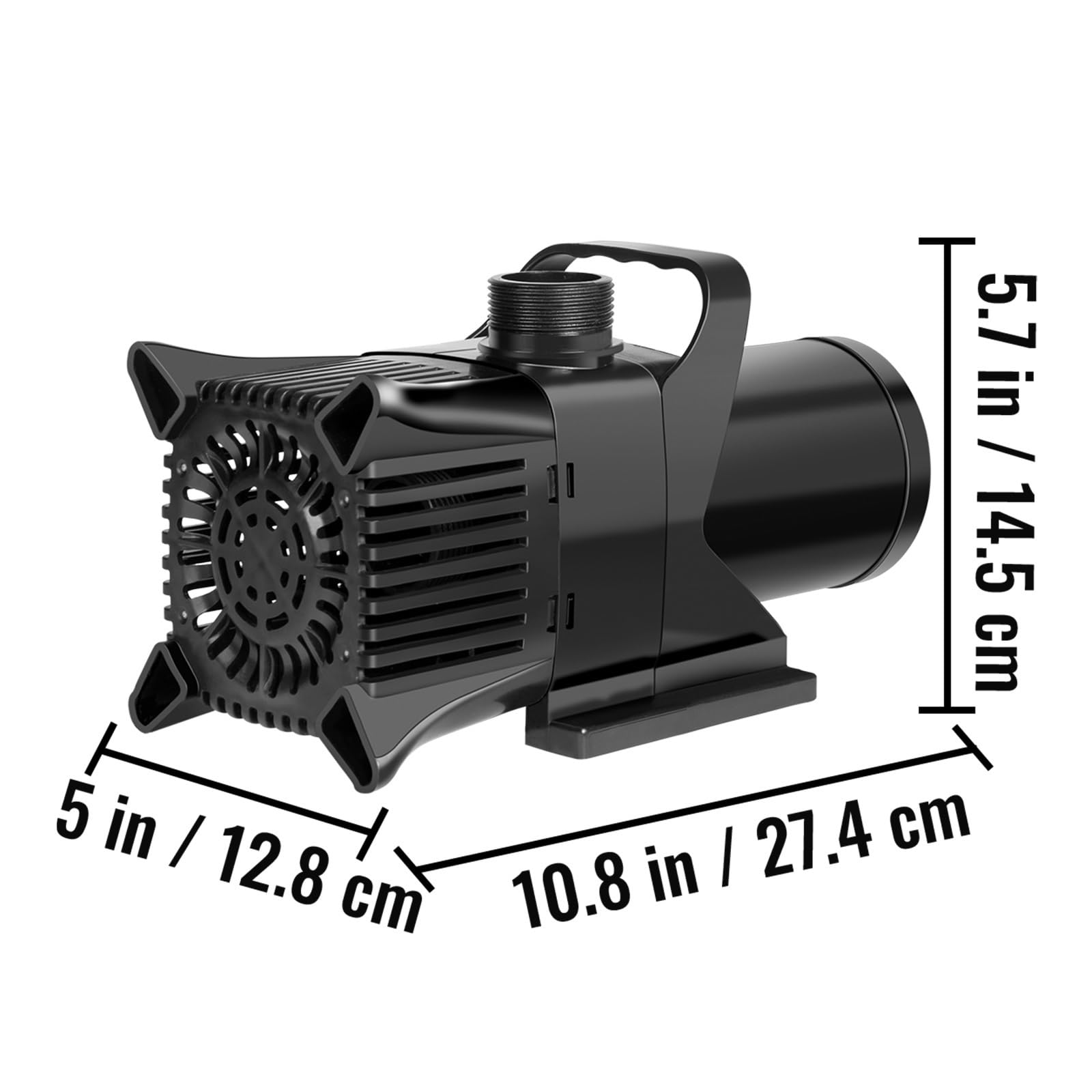 Bomba de Agua Sumergible con 3 boquillas 2100r/Min 20 FT MAX Lift Cyclone Pond & Bombas de Fuente for hidroponía en Cascada (Color : 1, Size : 276W 3100GPH 6.6M)