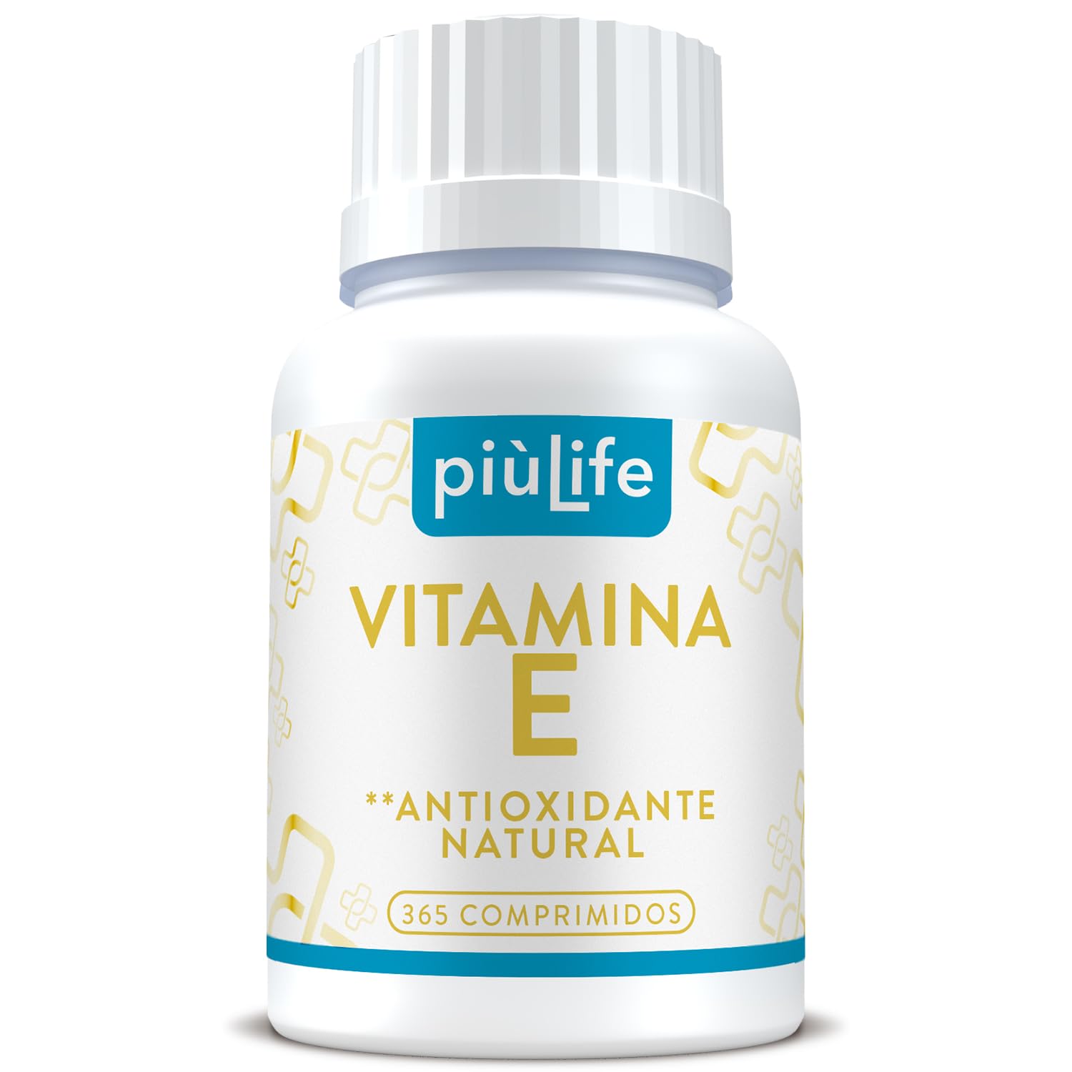 Vitamina E Pura 365 Comprimidos PiùLife, 356 U.I Por Dosis (4 Al Día), Antioxidante Natural Contra Los Radicales Libres, Vitamina E Para La Cara, Piel, Vista, D-Alfa-Tocoferol