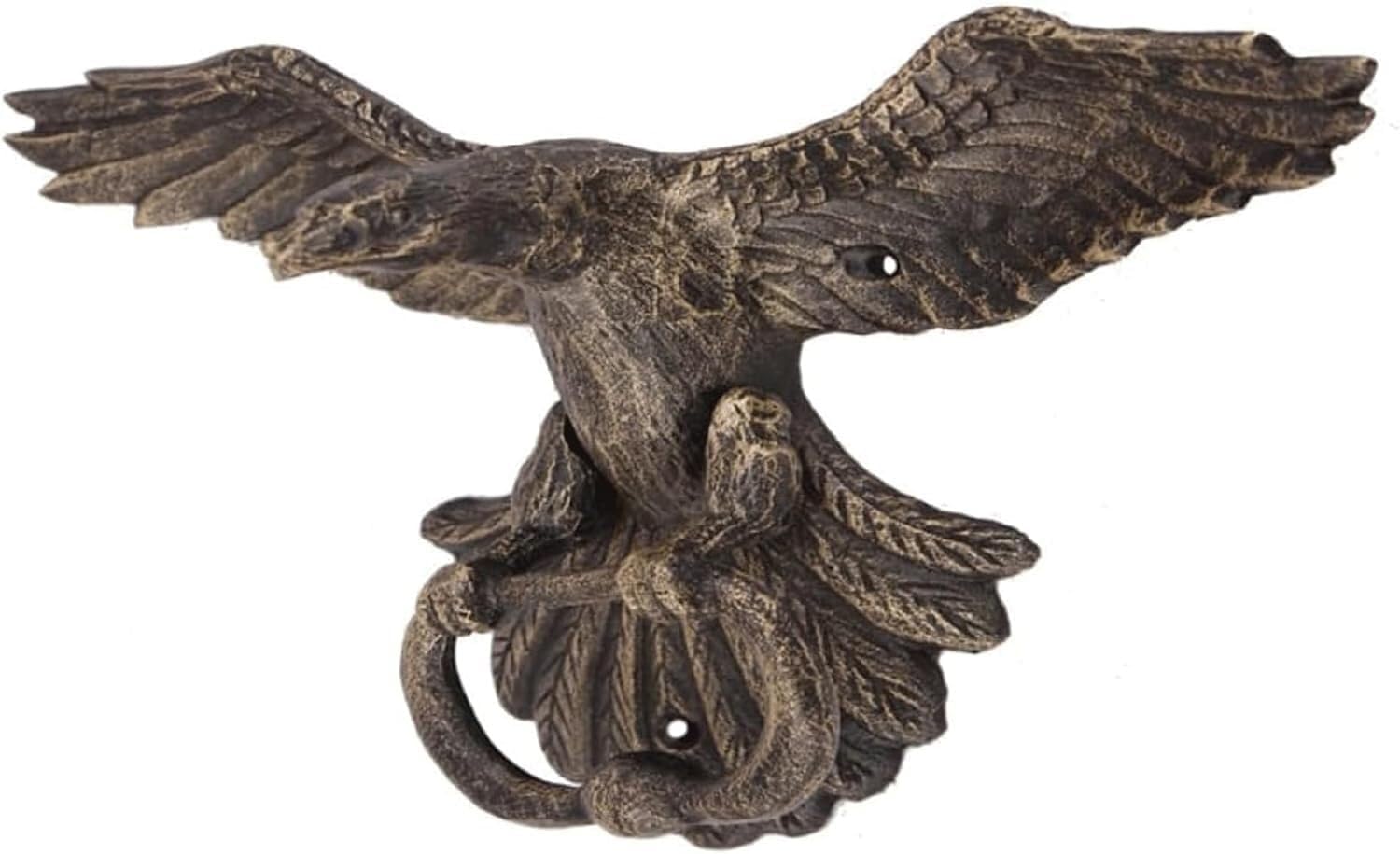 TIST Iron Door Knocker Shape Classical Knockers for Front Door Heavy Duty Cast Iron Metal Door Handle Creative Door Knock Surface-Mounted Installation