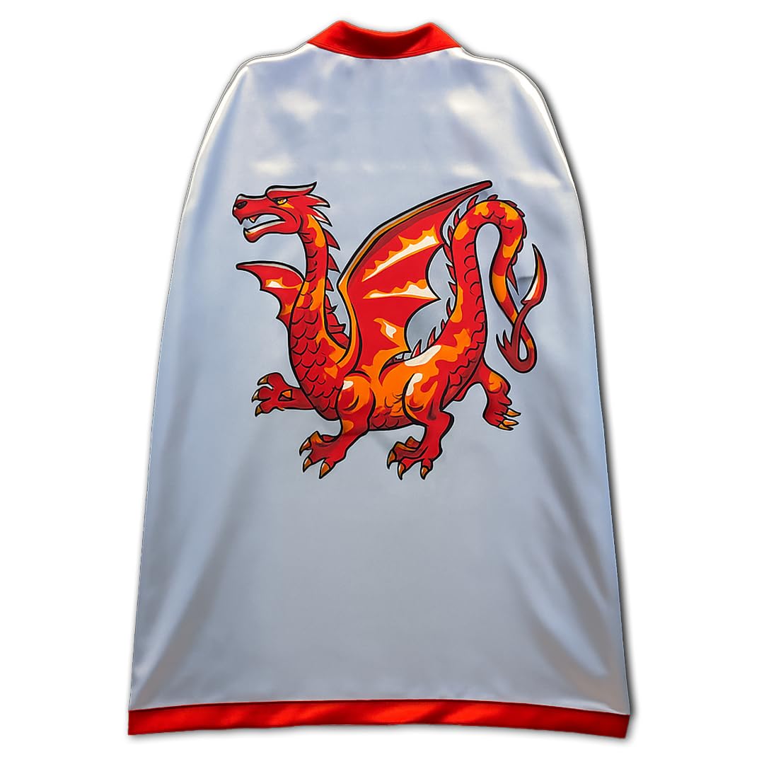 Liontouch - Cape de Chevalier Dragon Ambré - 3-8 Ans - Taille Unique - Jouet de Jeu Médiéval - Manteau pour Garçons Prêt pour L'Aventure - Jeu de Rôle, Déguisement, Déguisements et Costumes Royaux