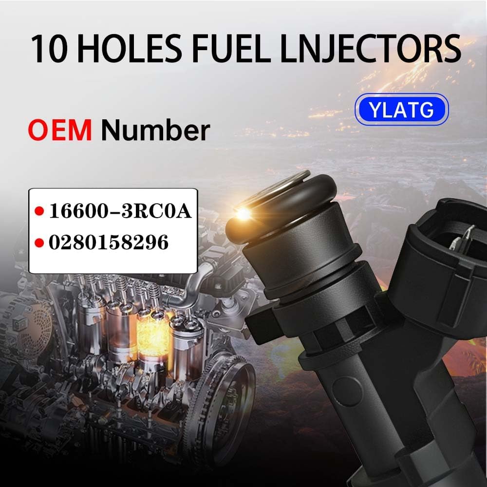 YLATG Fuel Injectors for Nissan Sentra 2013-2019 1.8L L4,OEM#16600-3RC0A(4 Pcs)