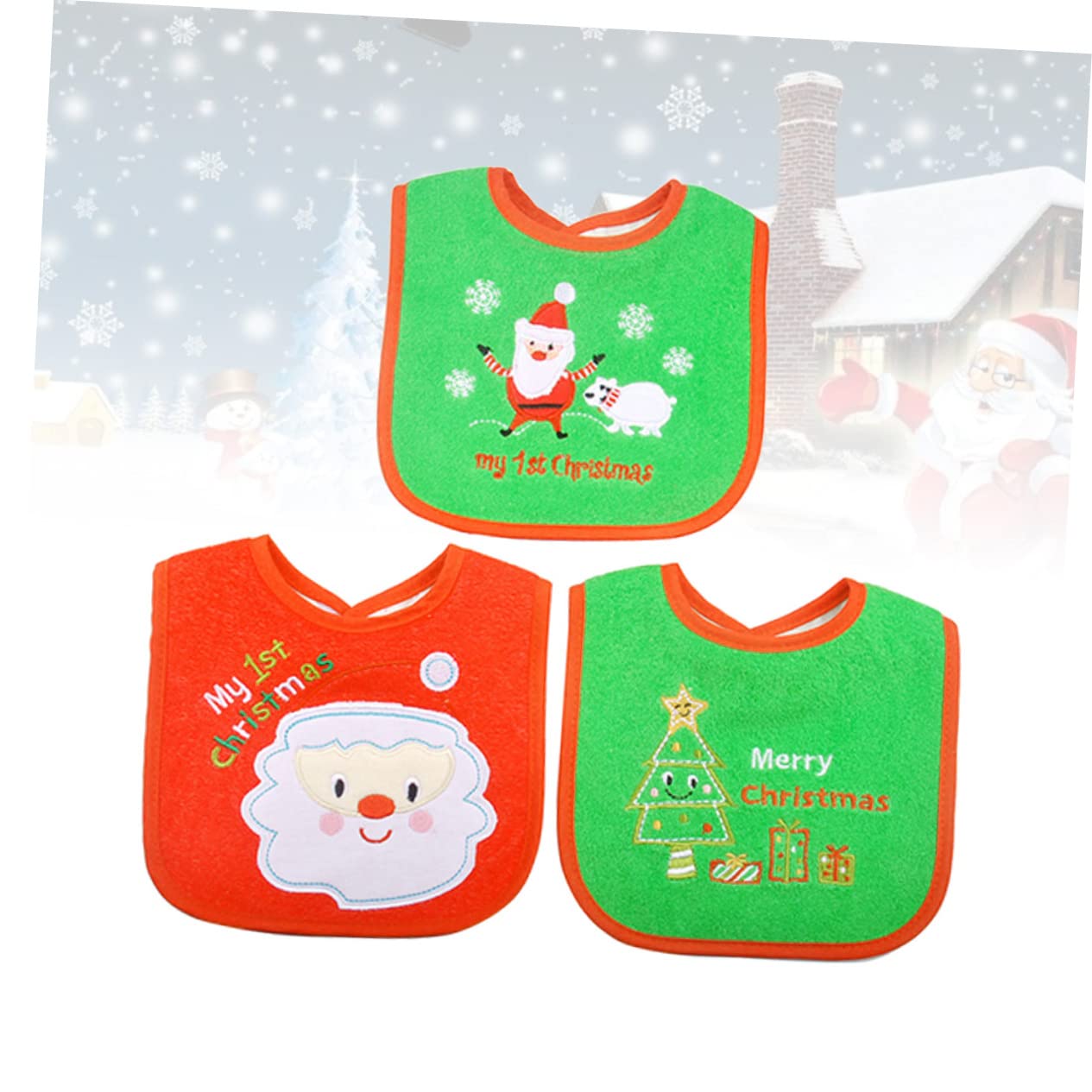 TOYANDONA Baberos Bandana 9 Piezas De Regalo Para Niños Regalo Para Recién Nacidos Baberos De Comida Regalos Para Bebés Baberos De Bandana Babero De Navidad Baberos De Vacaciones Babero De