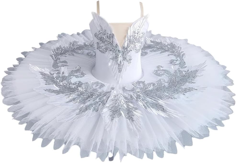 New Professional Ballet Tutu Girls Platter Pancake Tutu Skirt Ballerina Party Dress Child Kids Swan Dance Costume