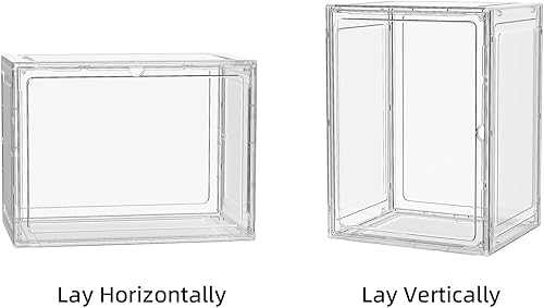 Miniatura 7 de Caja grande de almacenamiento de zapatos plegable de 6 capas para zapatos, contenedores de zapatos de plástico transparente sólido apilable