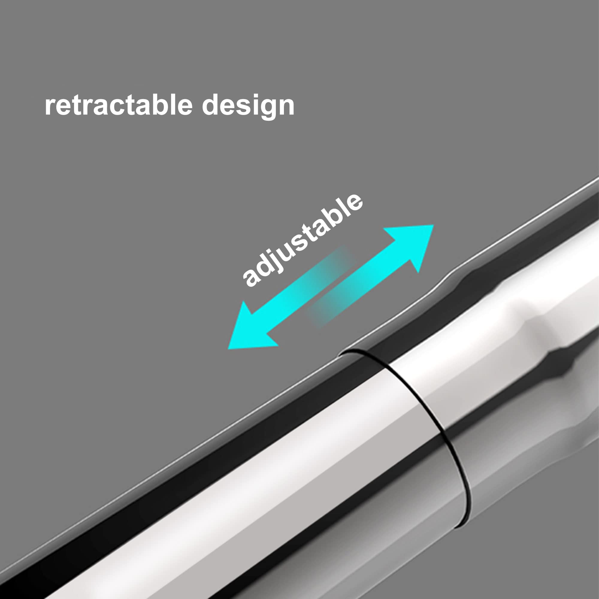 Barra de ducha extensible de acero inoxidable, sin taladro, ajustable, para montaje en pared, perfecta para baños, tiendas de ropa y decoraciones de eventos
