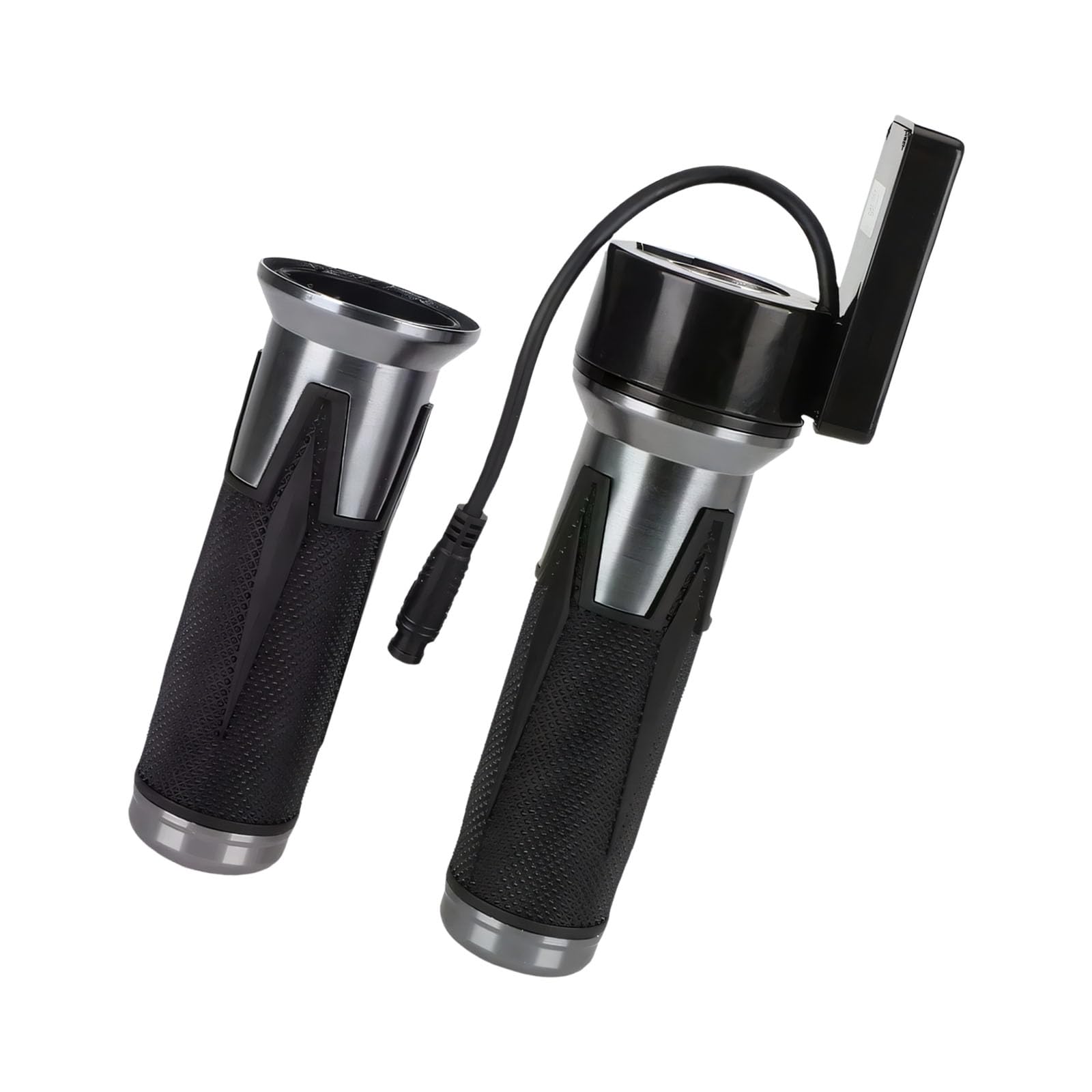 Ljmyy 1Pair Electric Twist Throttles Grip LED Display Waterproof Electric Scooters Handlebars Grip 48V 6 Pin Connectors