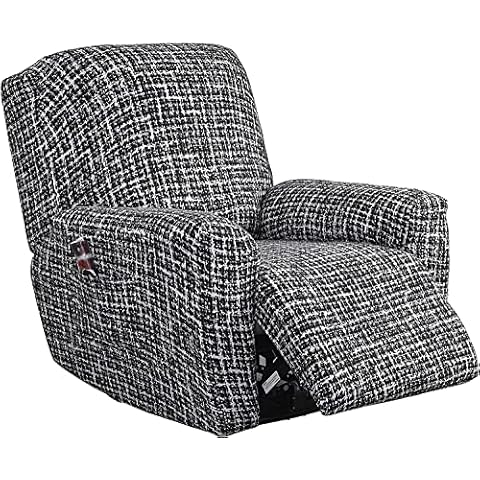 ELYSYSRL Stretch Recliner slipcovers, 4-Pieces Soft Recliner Chair Covers, Lazy boy Recliner Covers Furniture Protector with Elastic Bottom, Side Pocket (Color : #17) Cover