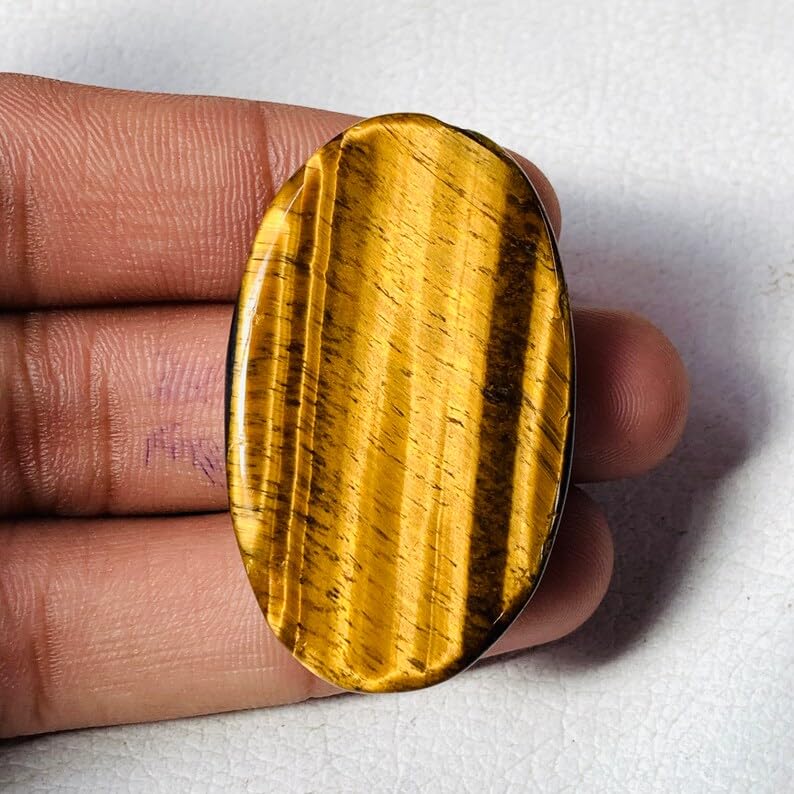 Cabochon œil de tigre haut de gamme de forme ovale pour joaillerie - 7