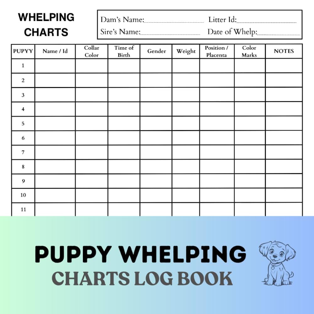 puppy-whelping-charts-log-book-for-keeping-records-newborn-puppies-tracking-of-breeder-litters-weight-chart-tracker-publishing-maria-amazon-com-books for Free Printable Puppy Weight Chart Puppy Whelping Charts Log Book: for Keeping Records, Newborn Puppies, Tracking of Breeder Litters, Weight Chart Tracker: PUBLISHING, MARIA: Amazon.com: Books for Free Printable Puppy Weight Chart