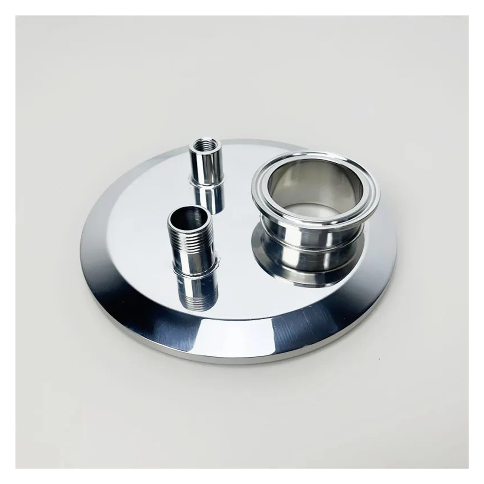 Plaque tri-clamp 6" OD167mm pour raccorder vos manomètres et vannes de vidange
