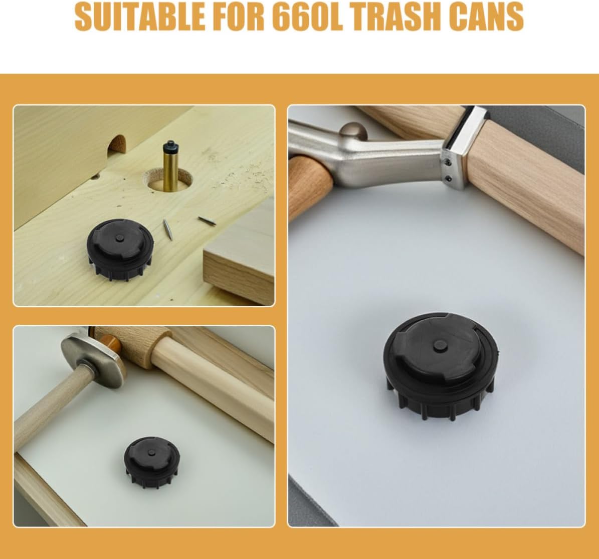 HEMOTON 2pcs Weather Resistant Garbage Disposal Drain Plug for Outdoor Trash Cans 660l with Leakproof Design and Easy Installation Plastic Stopper for Stable Leak Prevention