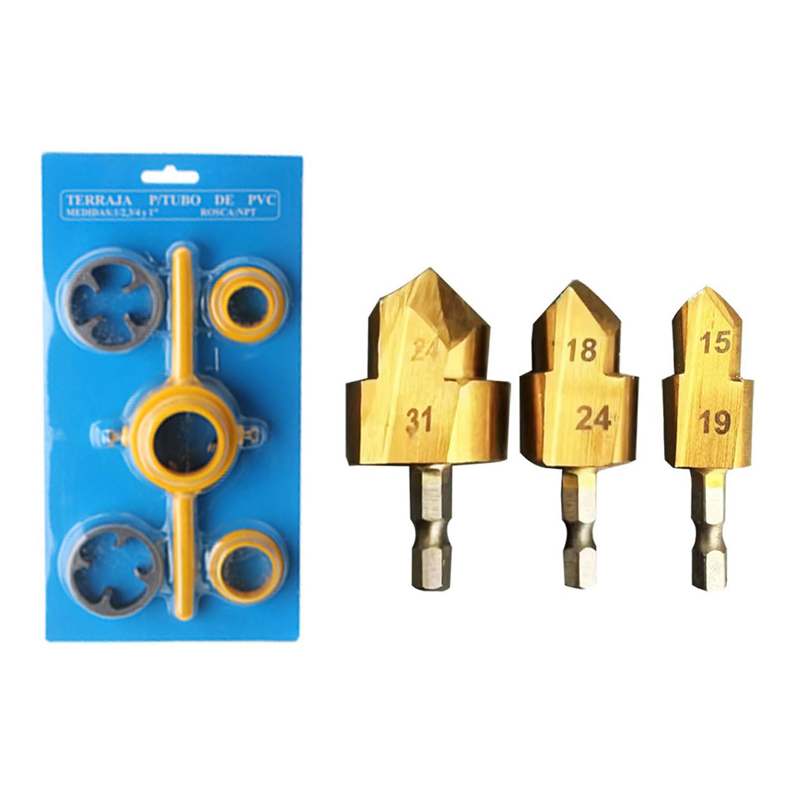 Buxuaaaa Pipe Expansion Wrench Kits, Multifunctional Pipe Lifting Drill Bit Wrench For Threading And Hole Widening Needs Expanders Set