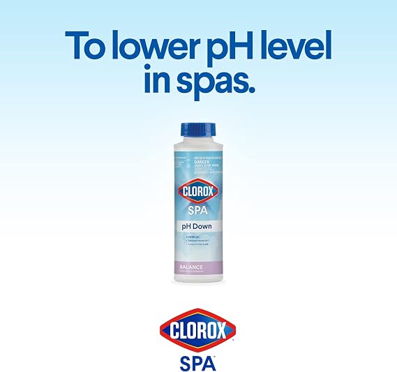 Clorox Pool&SpaTM Spa pH Down, Lowers pH in Spa Water, Safe for All Spa Types, 22 ounce (Pack of 1)