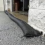 PIG Home Solutions Sandless Sand Barriers by New Pig | Garage Water Barrier | Water Barriers for Flooding | Flood Protection & Control with Water Activated Barrier | 10'L (2-Pack), Black