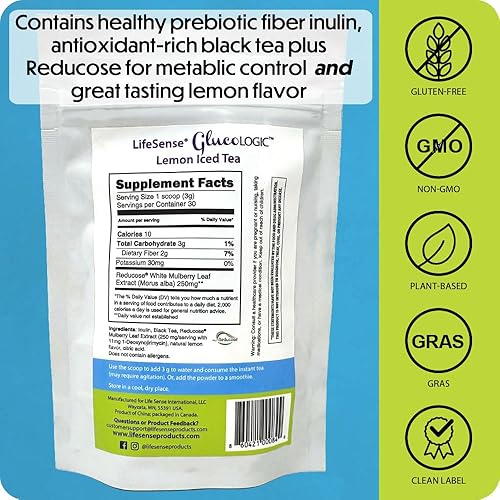 Miniatura 3 de LifeSense GlucoLogic - Té funcional clínicamente probado, bloqueador inteligente de carbohidratos de próxima generación para ayudar a reducir el