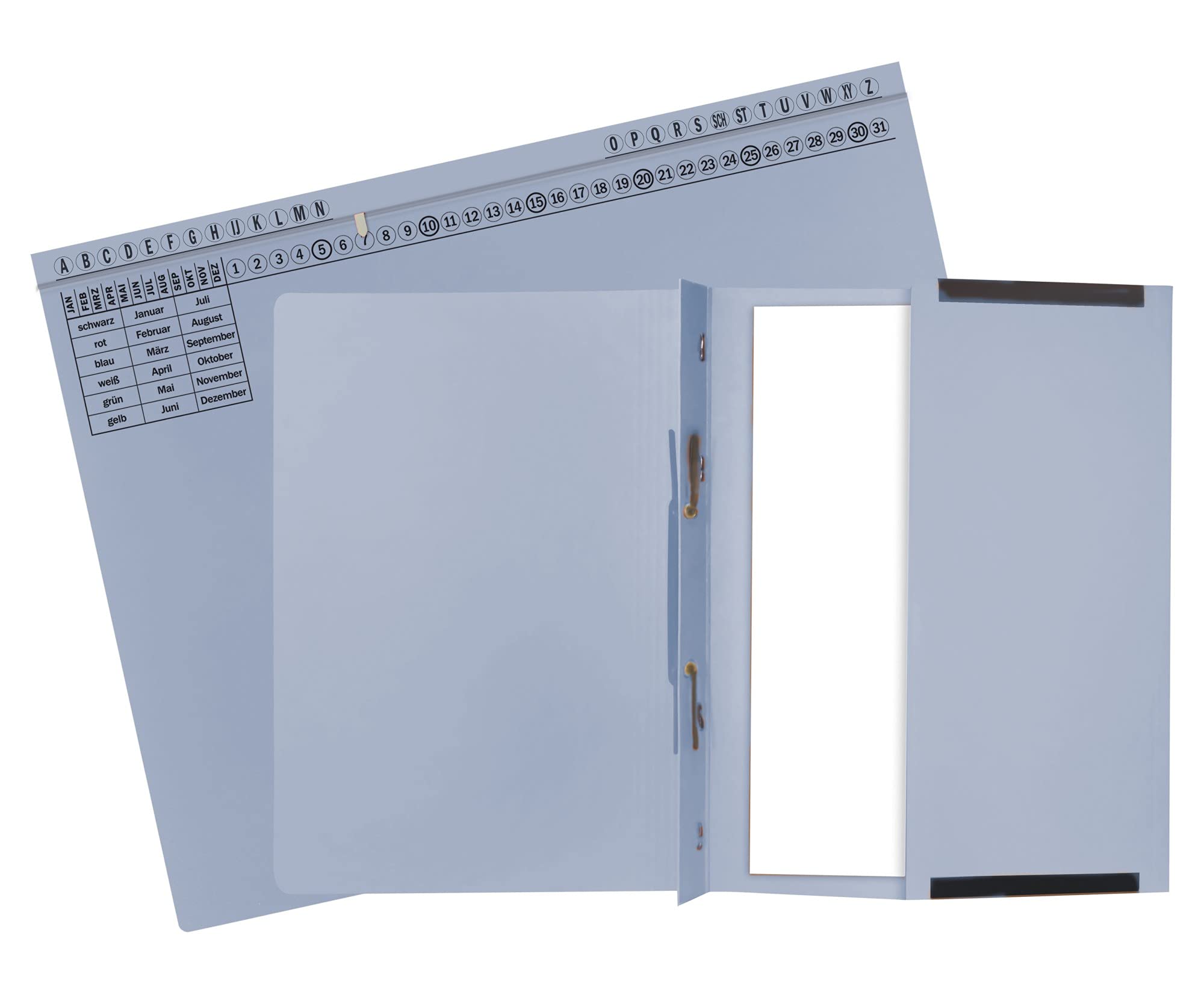 Exacompta 371106B - Confezione da 25 cartelle sospese Exaflex Premium, in cartone extra resistente, 320 g/mq, con ampia tasca espandibile per archiviare documenti sparsi, colore: Azzurro