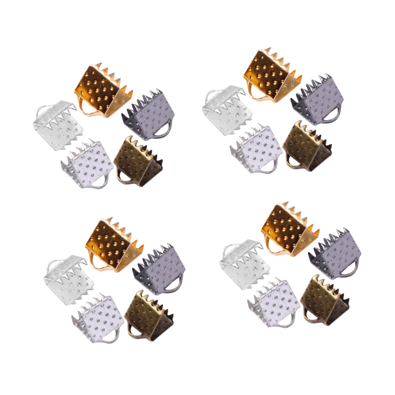 COHEALI Metal Jewelry Clip Buckle Plated Clip 6mm Fastener Clamp for DIY Bracelet
