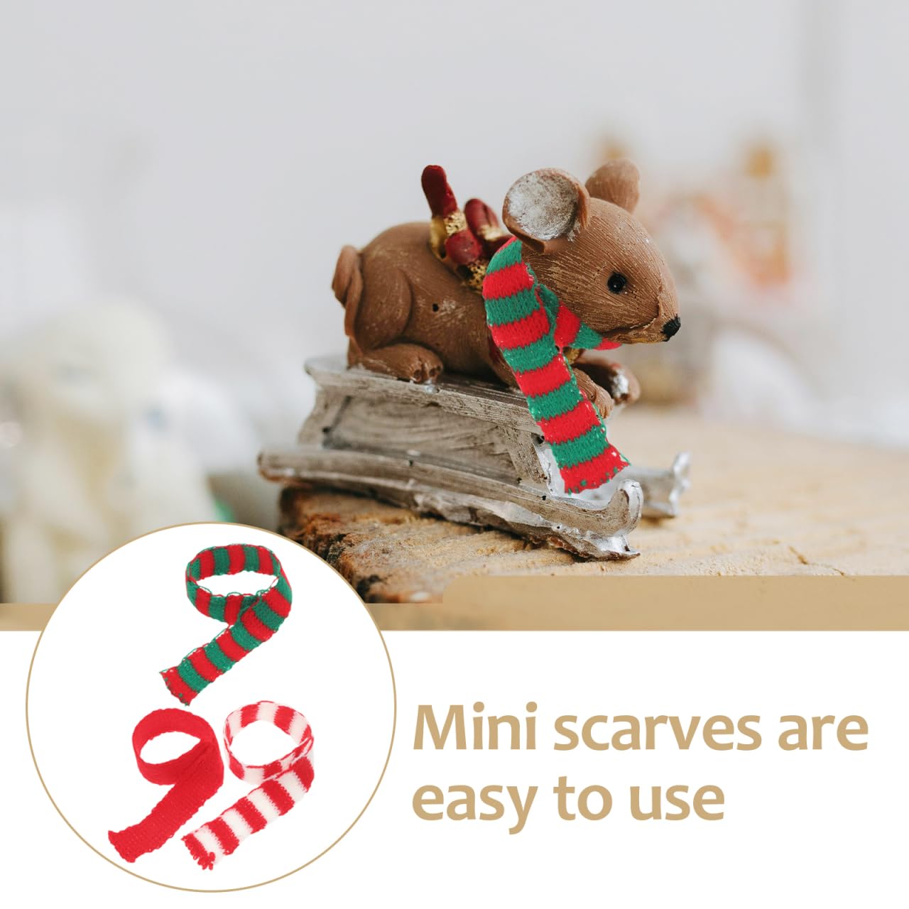 Warmhm 30pcs Mini Christmas Scarves Tiny Snowman Scarves for Christmas Knitted Party Accessories for Dolls Wine Bottles and Ornament - Image 4