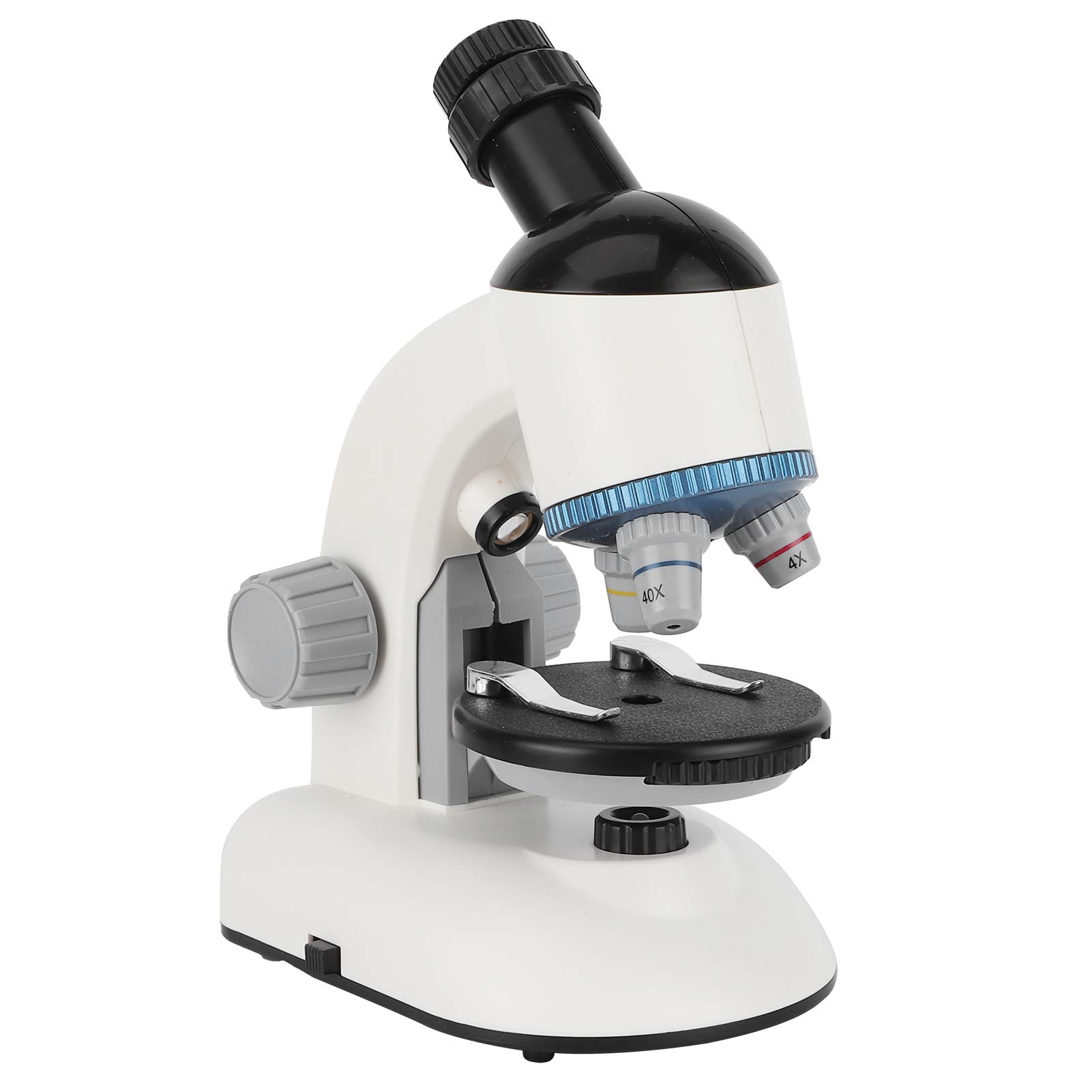 Microscopio Educativo per Bambini Giocattolo con Testa di Rotazione a 360° per Principianti, Microscopio Scientifico per Bambini 40X-1200X per Esplorazione Biologica, Plastica Ecologica,