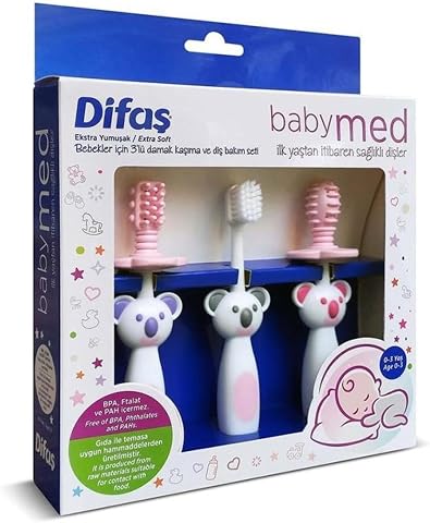 Difaş Baby Med Bebek Ağız Bakım Seti (Pembe)