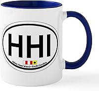 Vista 6 de CafePress Hilton Head Island SC - Taza de café de cerámica con diseño ovalado, taza de té, 11 onzas