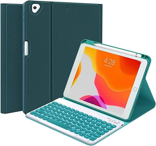 Miniatura 8 de QYiiD Funda con teclado retroiluminado para iPad Pro de 12.9 pulgadas 20172015 (modelo antiguo, 2 y 1 generación), teclado inalámbrico desmontable