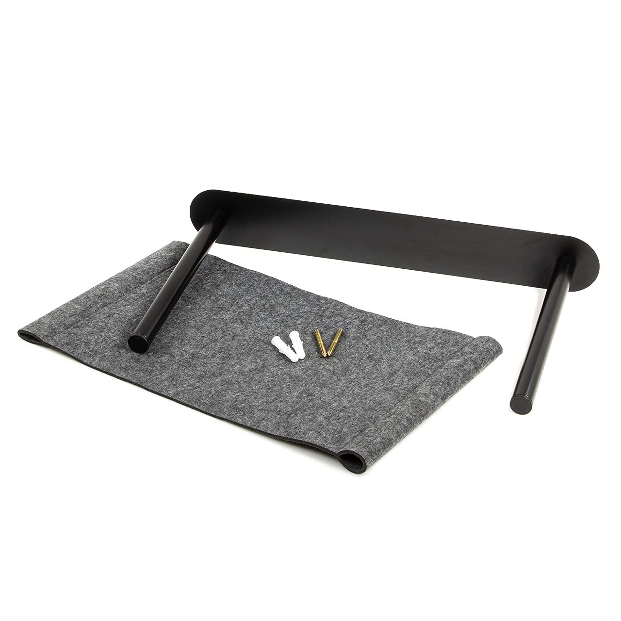 CanadianCat Company | Katzenhängematte aus Filz mit Wandmontage | ca. 65 x 35 x 10 cm | Anthrazit | Kletterwand Liegemulde Wandliege Katzenbett aus Filz