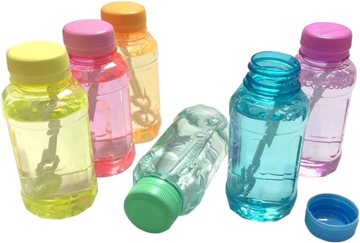 Ram© Bubbles For Kids 12 Pack Bubble Solution With Wands Fun Party Filler Bubble Garden Summer Fun 12 x 125MLML